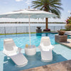Rippled Wide Table with Umbrella Hole  - Majestic Fountains