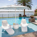 Rippled Wide Table with Umbrella Hole  - Majestic Fountains