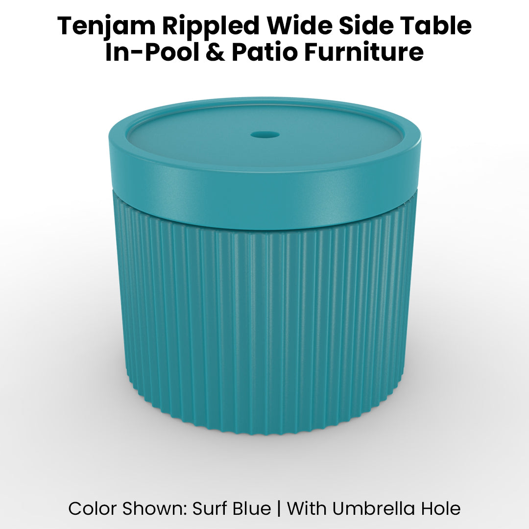Tenjam Rippled Wide Side Table - In-Pool & Patio Furniture