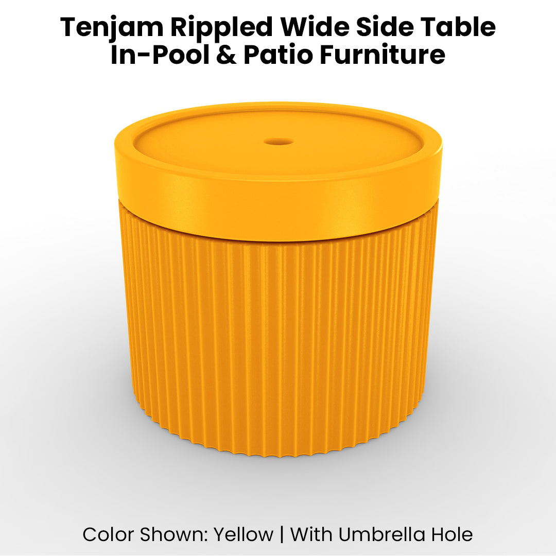 Tenjam Rippled Wide Side Table - In-Pool & Patio Furniture