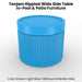 Tenjam Rippled Wide Side Table - In-Pool & Patio Furniture