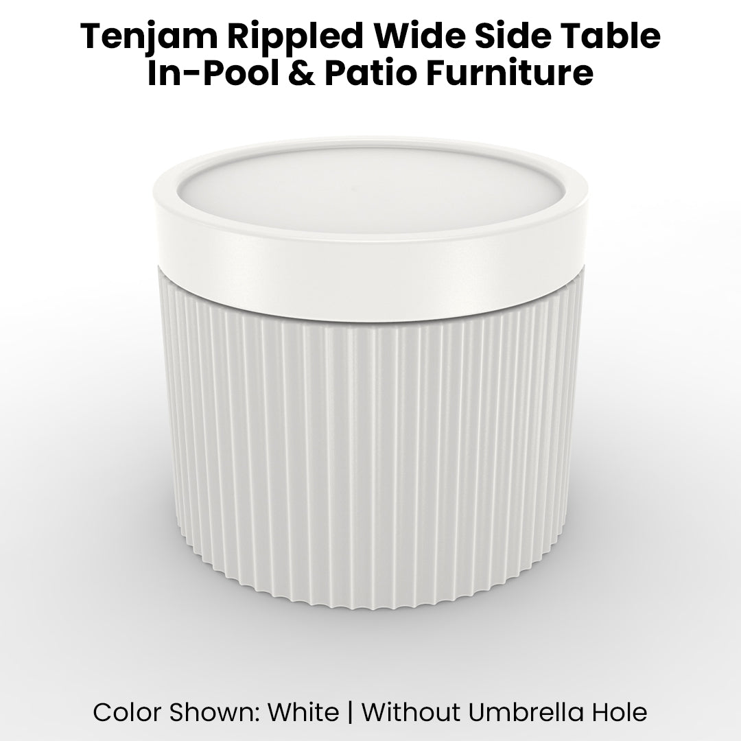 Tenjam Rippled Wide Side Table - In-Pool & Patio Furniture