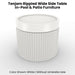 Tenjam Rippled Wide Side Table - In-Pool & Patio Furniture