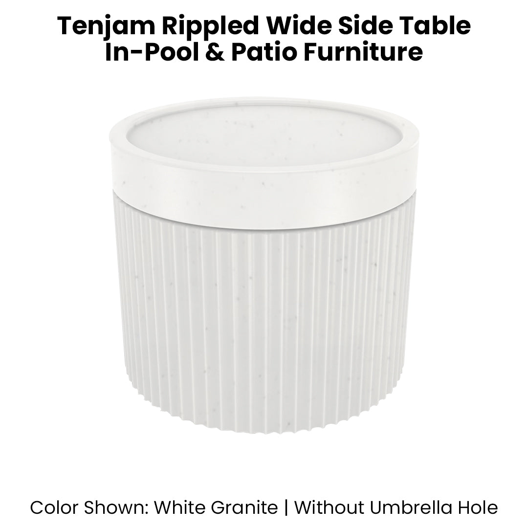 Tenjam Rippled Wide Side Table - In-Pool & Patio Furniture