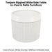 Tenjam Rippled Wide Side Table - In-Pool & Patio Furniture
