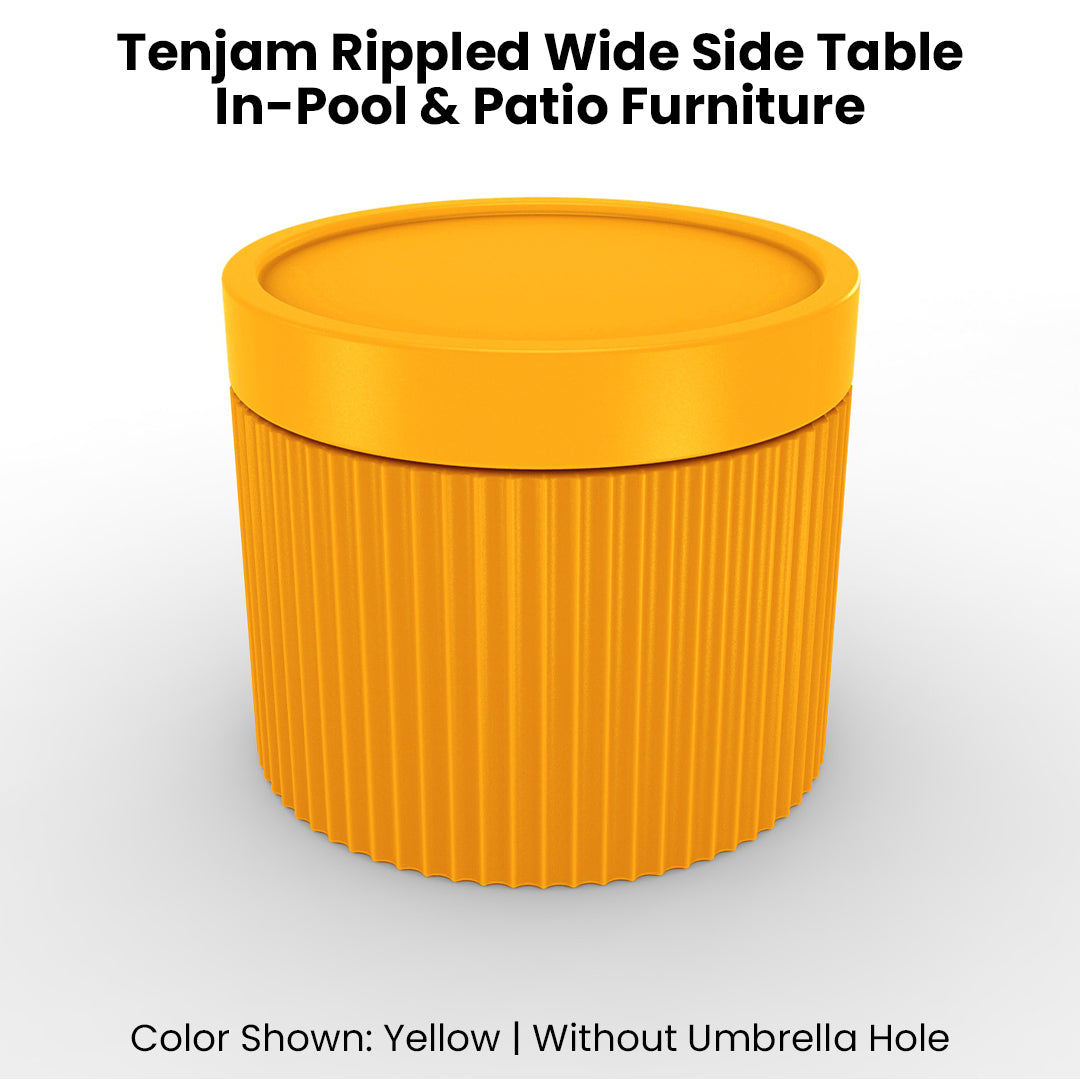 Tenjam Rippled Wide Side Table - In-Pool & Patio Furniture