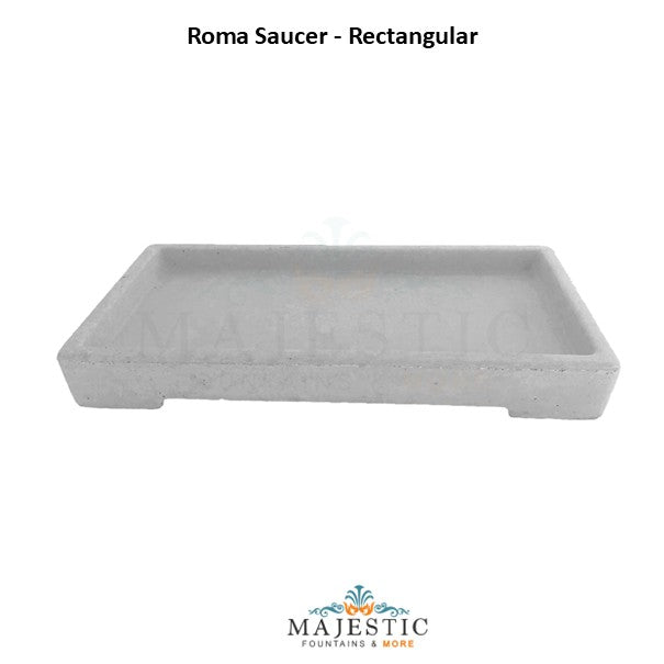 Roma Saucer - Rectangular - Phoenix Precast - Majestic Fountains