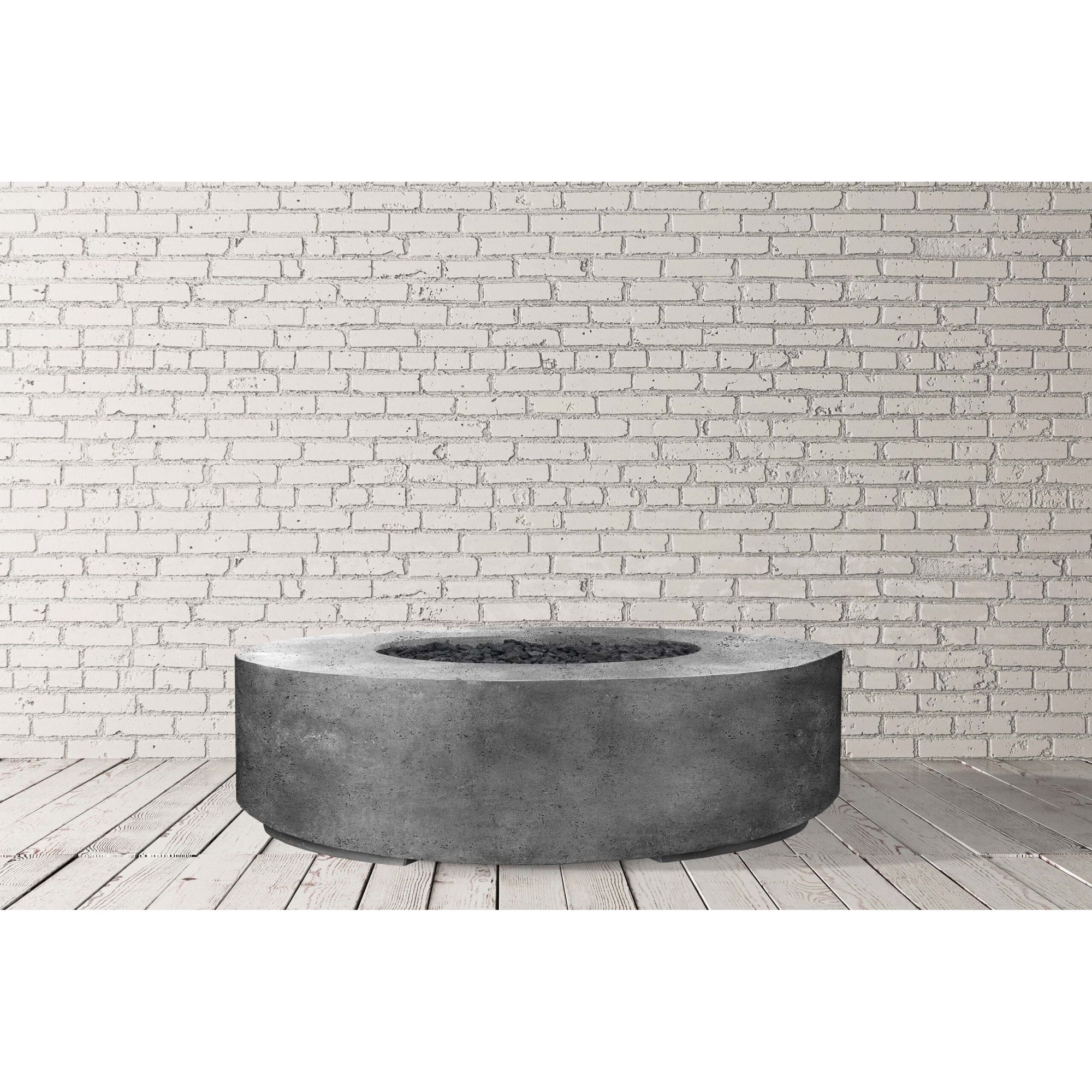 Rotondo 80 Fire Table in GFRC Concrete by Prism Hardscapes