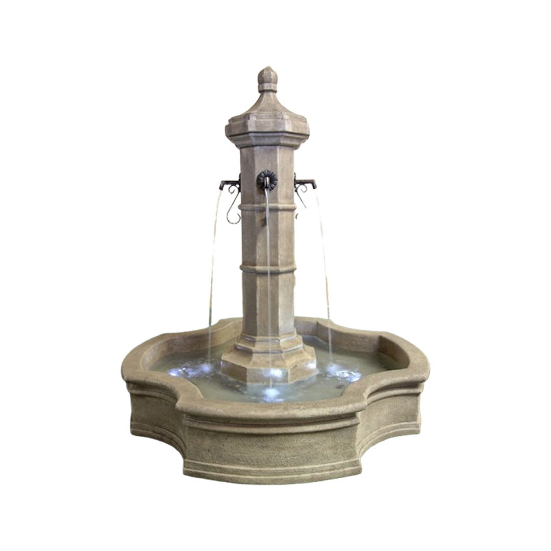 Roubaix Concrete Outdoor Courtyard Fountain With Basin -1724