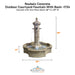 Roubaix Concrete Outdoor Courtyard Fountain With Basin -1724