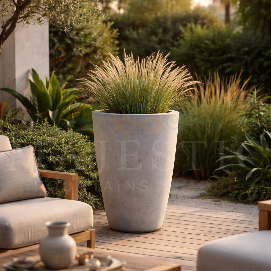 Round Vase Planter - Majestic Fountains