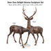 Deer Duo Delight Bronze Sculpture Set - Majestic Fountains