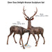 Deer Duo Delight Bronze Sculpture Set - Majestic Fountains