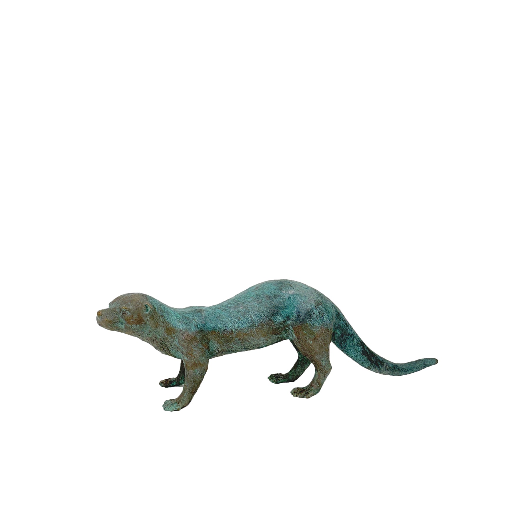Crawling Otter Bronze Fountain Sculpture