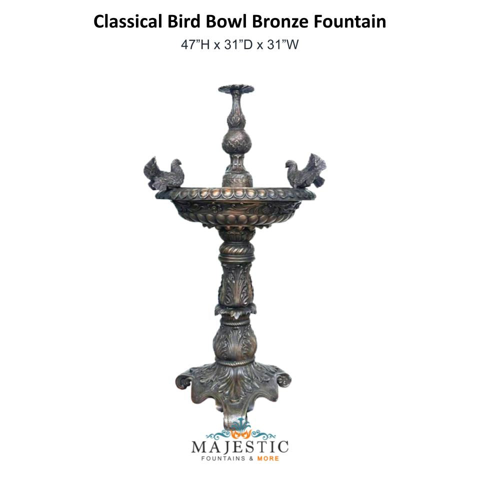 Classical Bird Bowl Bronze Fountain