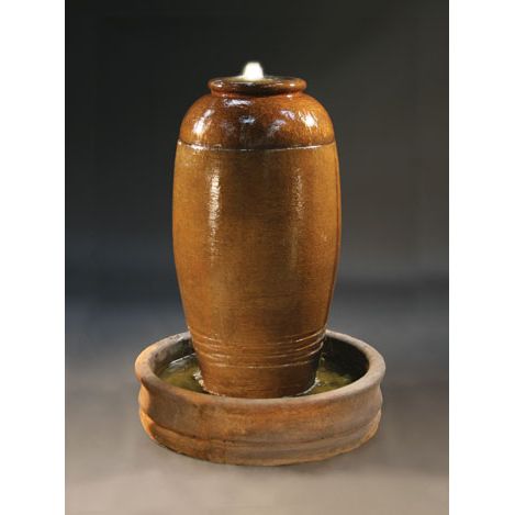 Santiago Urn Fountain in Cast Stone - LG6083-FS - Majestic Fountains and More