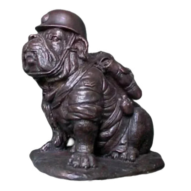 Sarge The Bulldog Bronze Table Top Sculpture - Majestic Fountains