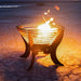 Saturn Fire Sculpture in Corten Steel by The Outdoor Plus - Majestic Fountains and More
