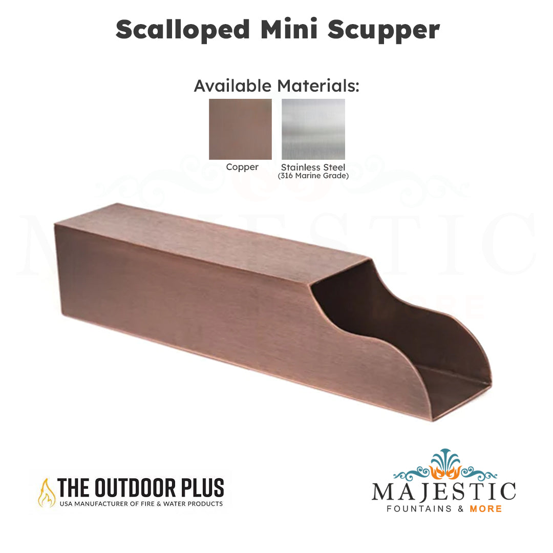 Scalloped Mini Scupper by The Outdoor Plus — Majestic Fountains and More