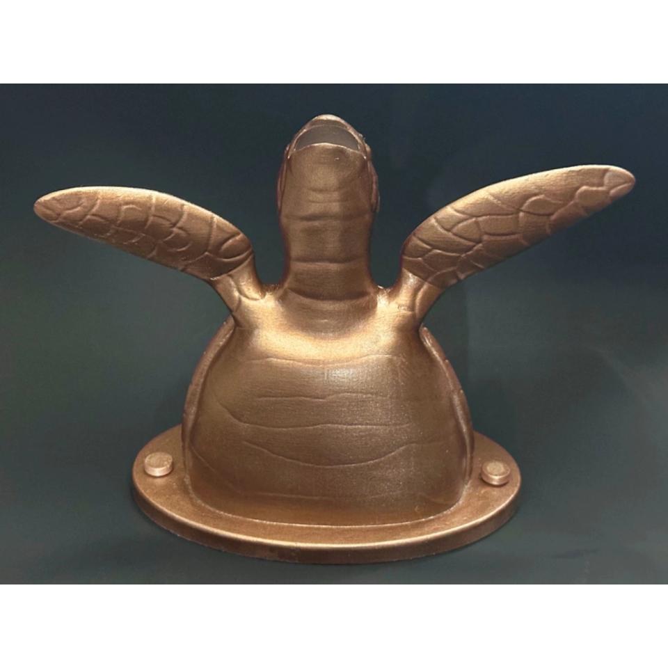 Sea Turtle - Decorative Sheer Descent Scupper - On Wall