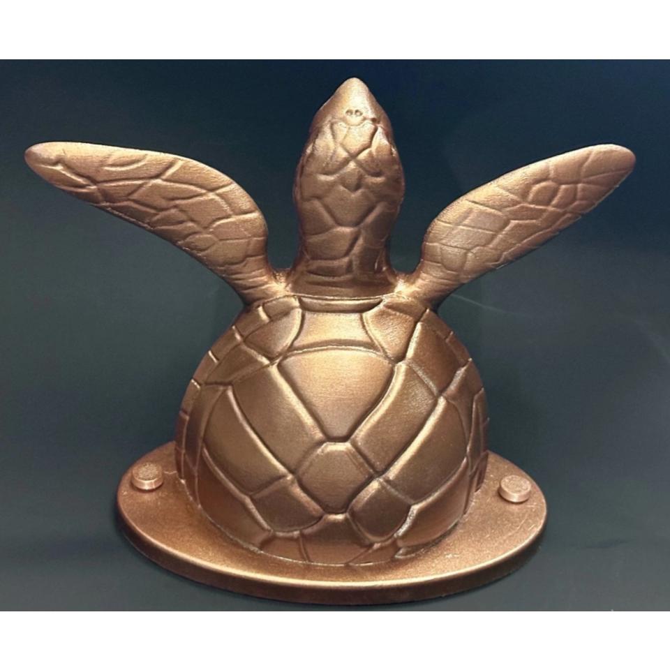 Sea Turtle - Decorative Sheer Descent Scupper - On Wall