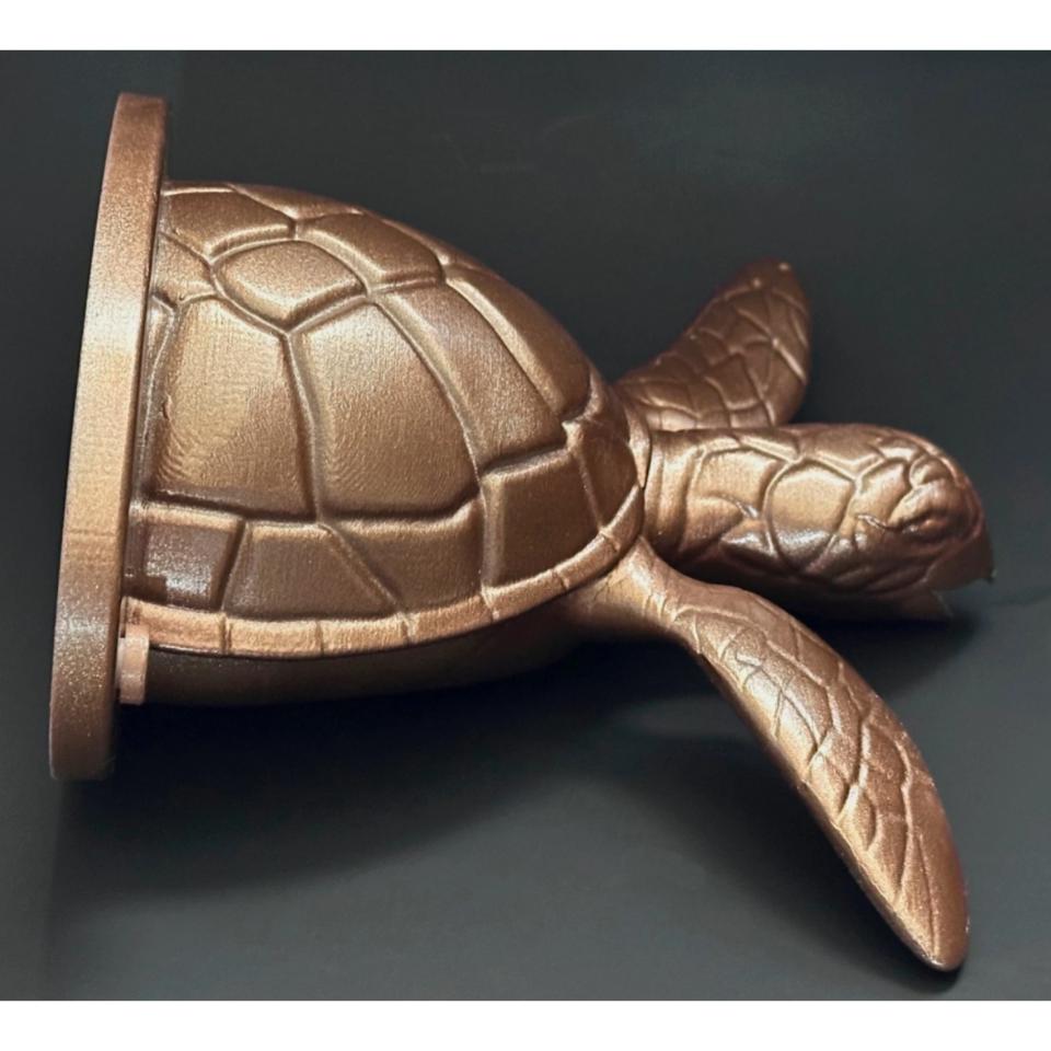 Sea Turtle - Decorative Sheer Descent Scupper - On Wall