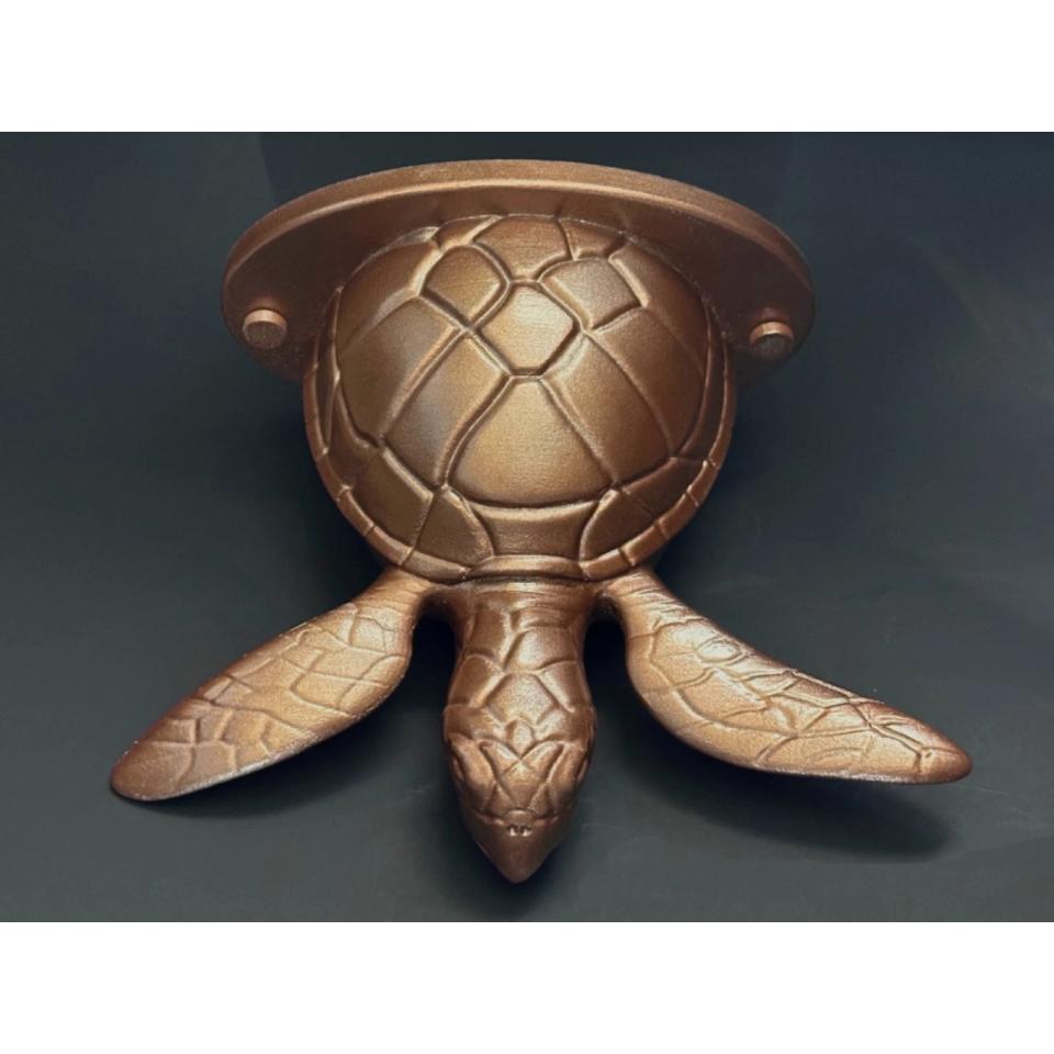 Sea Turtle - Decorative Sheer Descent Scupper - On Wall