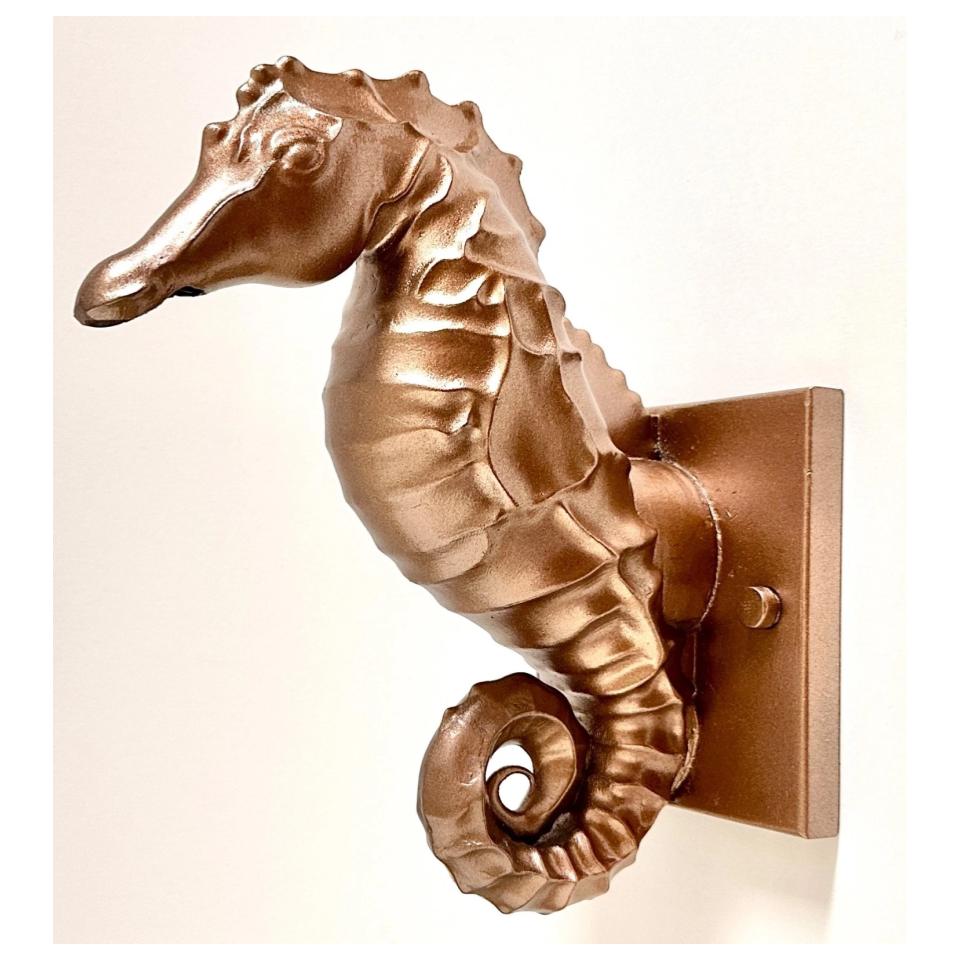Seahorse - Decorative Sheer Descent Scupper - On Wall