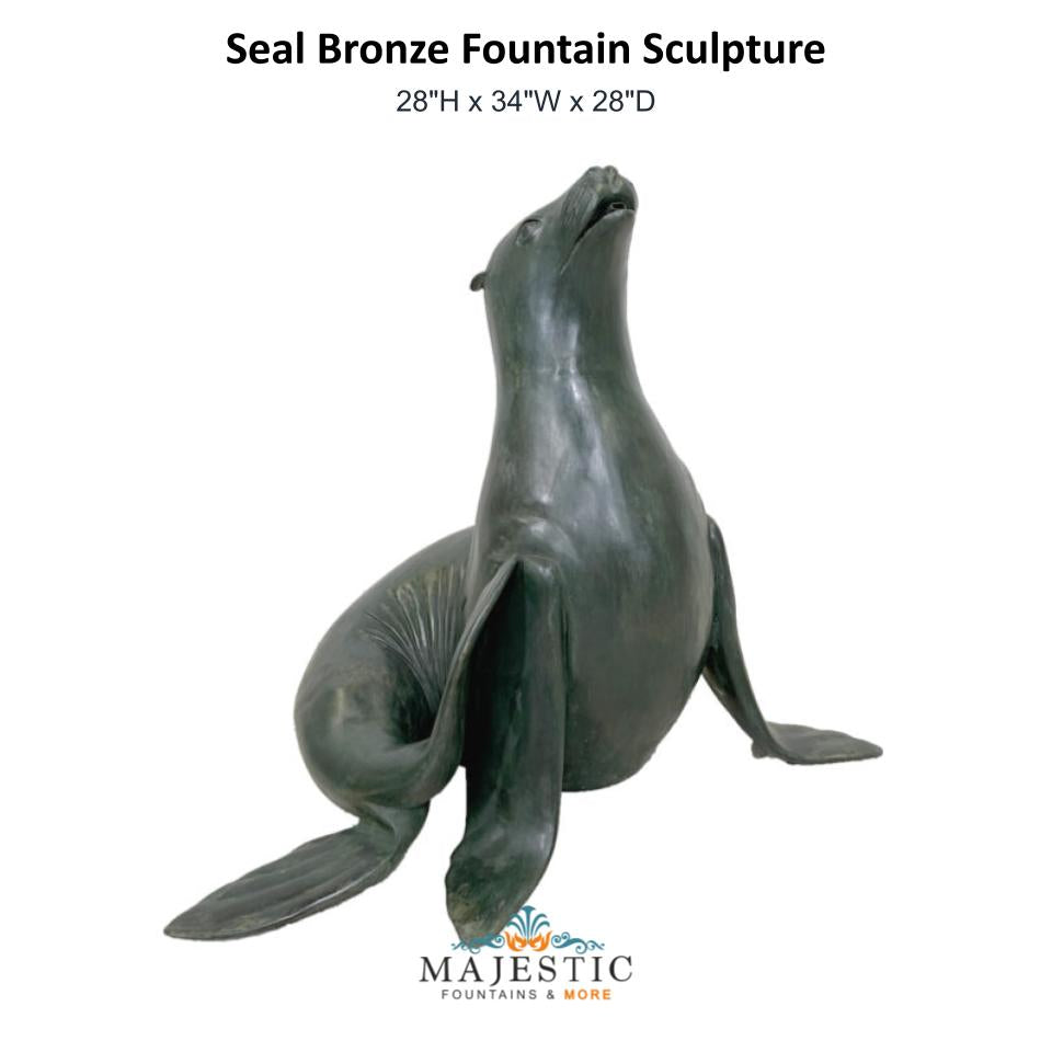 Seal Bronze Fountain Sculpture