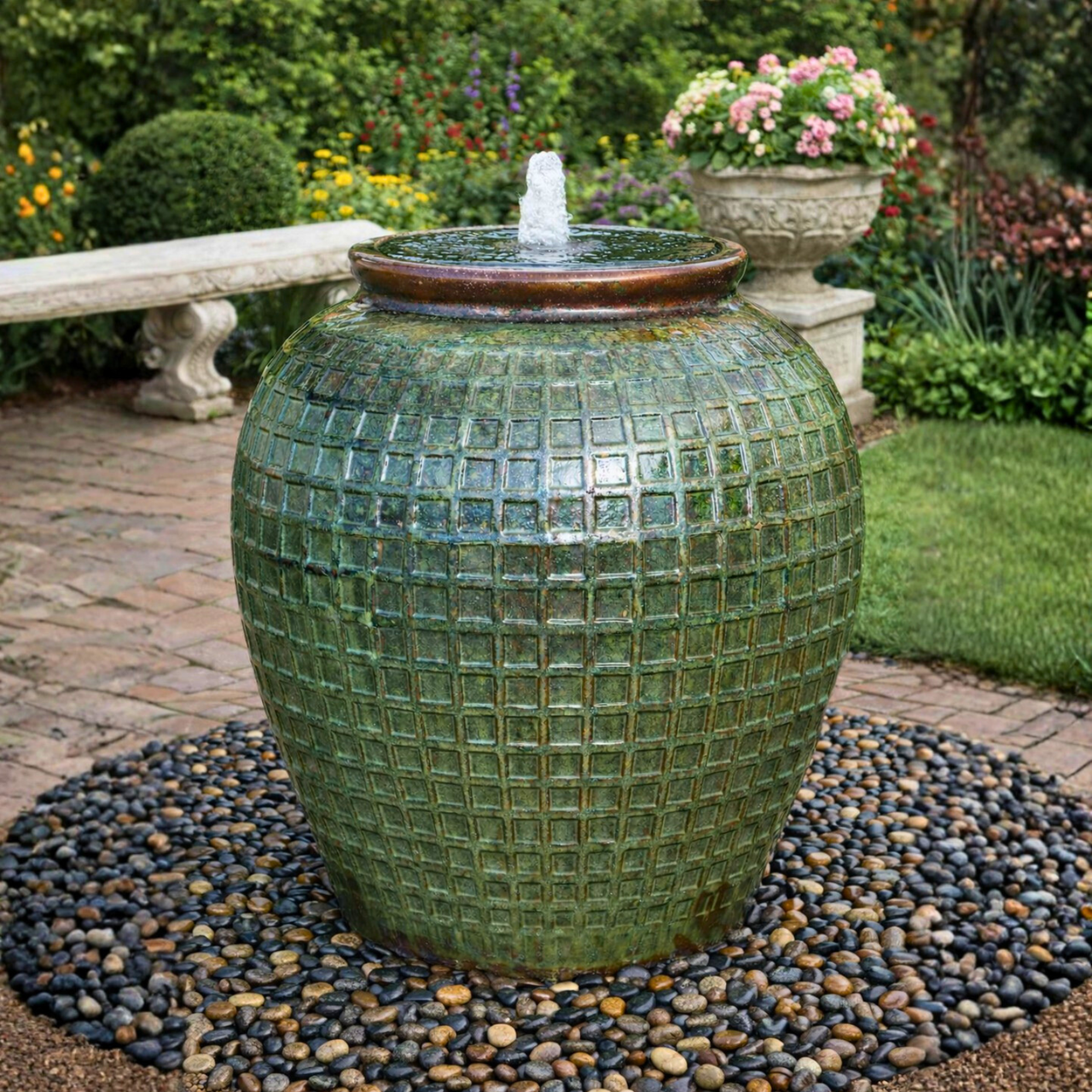 Seaweed Sienna Single Vase Fountain Kit - FNT40721