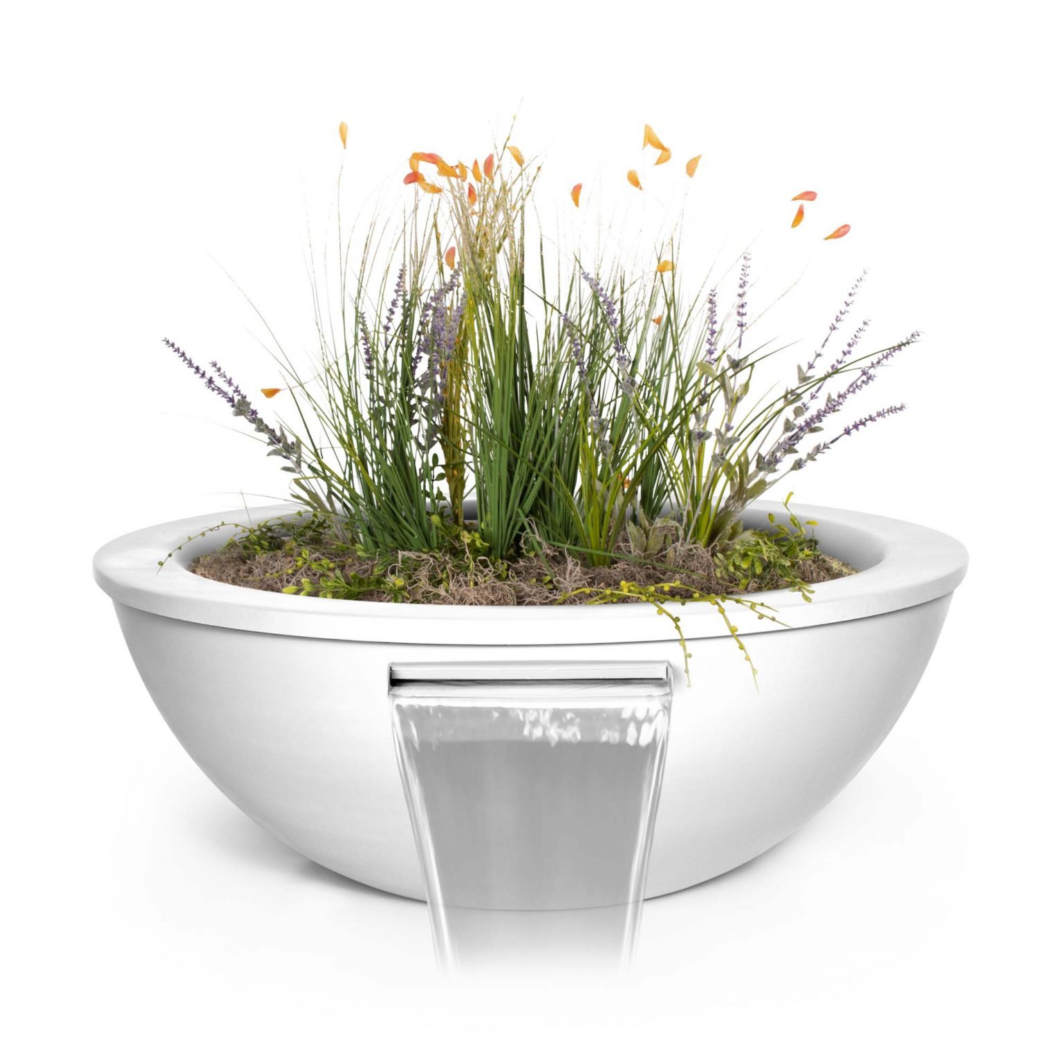 TOP Fires Sedona Powder Coated Metal Planter & Water Bowl by The Outdoor Plus - Majestic Fountains