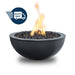 Sedona 27D x 10H Round Fire Bowl in Powder Coated Metal in Black - Majestic Fountains