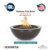 Sedona 27D x 10H Round Fire Bowl in Powder Coated Metal in Copper Vein - Majestic Fountains