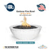 Sedona 27D x 10H Round Fire Bowl in Powder Coated Metal in White - Majestic Fountains