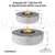 Sequoia 16" Tall Fire Pit in Wood Grain GFRC Concrete - Majestic Fountains