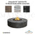Sequoia 16" Tall Fire Pit in Wood Grain GFRC Concrete - Majestic Fountains
