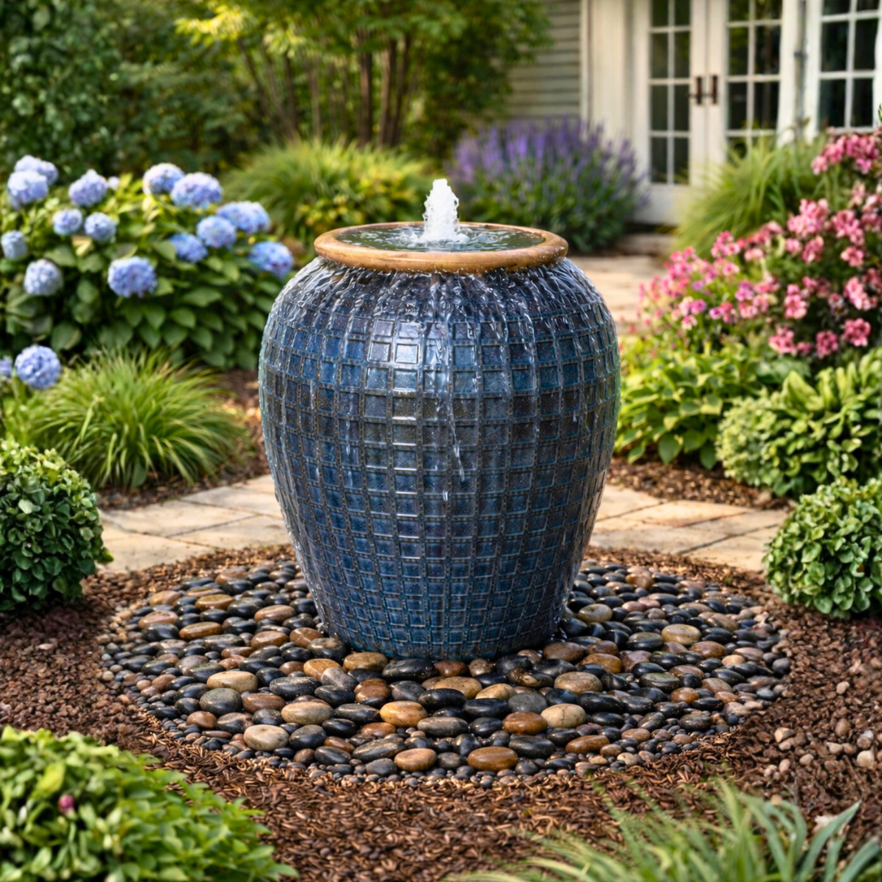 Ink Blue Sienna Single Vase Fountain Kit - FNT40719