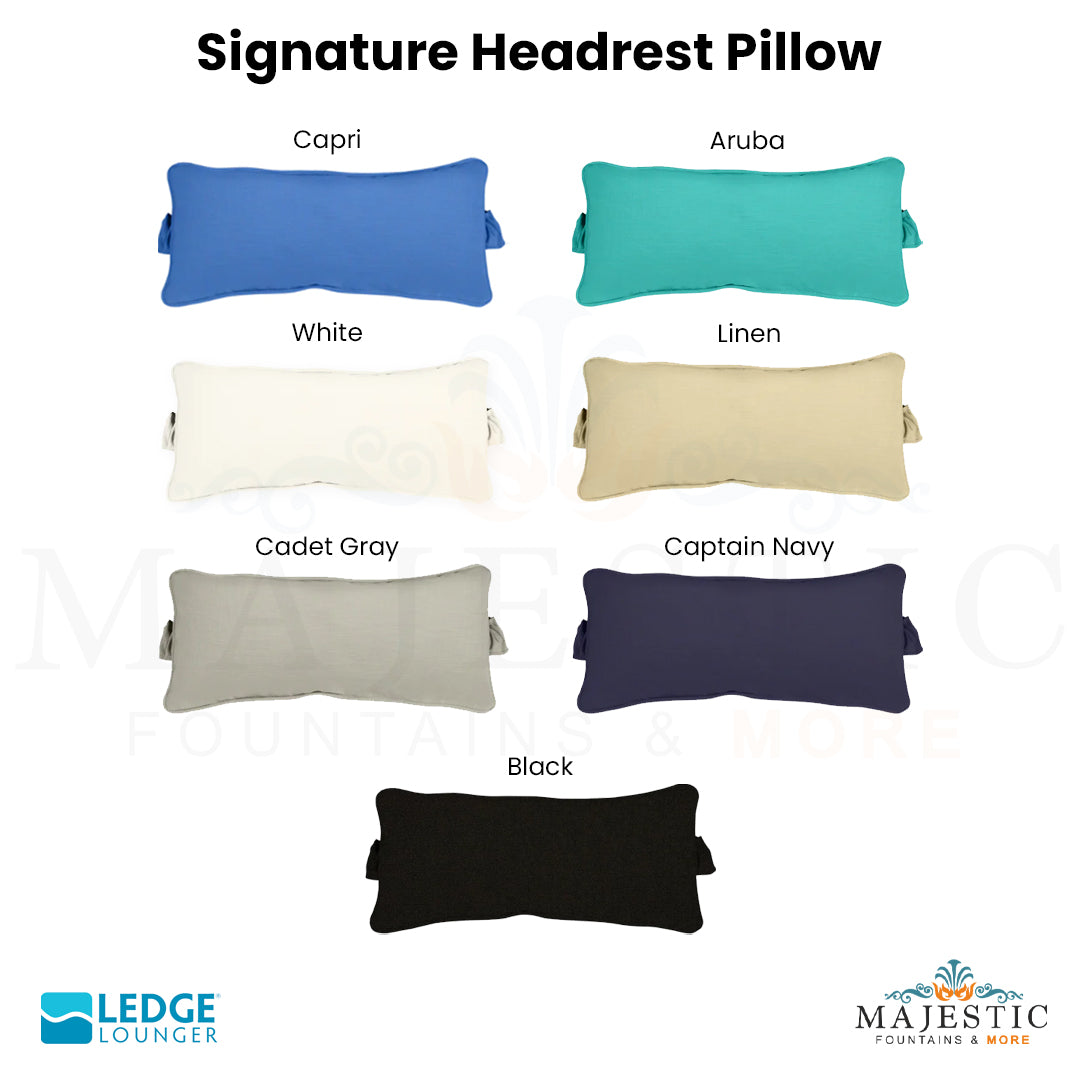 Ledge Lounger Signature Headrest Pillows Swatch - In-Pool Furniture - Majestic 