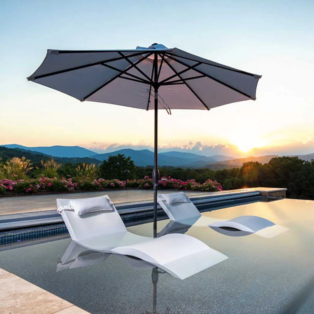 Ledge Lounger Signature Chaise & with Umbrella - In-Pool Furniture - Majestic Fountains