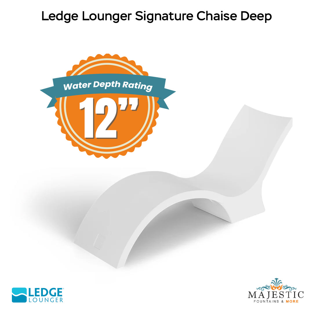 Ledge Lounger Signature Chaise Depth - In-Pool & Patio Furniture - Majestic Fountains