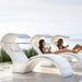 Ledge Lounger Signature Chaise Deep & Tall Ice Bin Side Table Set - In-Pool & Patio Furniture - Majestic Fountains