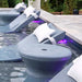 Ledge Lounger Signature Chaise & Side Table set w Pillows &  - In-Pool Furniture - Majestic Fountains