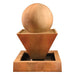Single Oblique Fountain w Ball - Large by Gist G-OBLF & G-OBLF-BL30 - Majestic Fountains