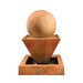 Single Oblique Fountain w Ball - Small by Gist G-OBSF & G-OBSF-B18 - Majestic Fountains
