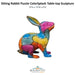 Sitting Rabbit Puzzle ColorSplash Table-top Sculpture - Majestic Fountains & More