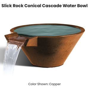 Slick Rock Conical Cascade Water Bowl Copper - Majestic Fountains