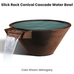 Slick Rock Conical Cascade Water Bowl Mahogany- Majestic Fountains