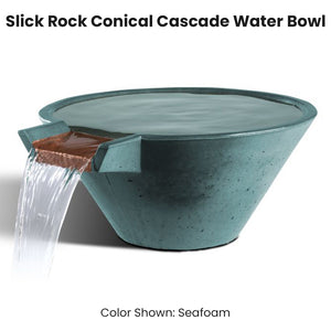 Slick Rock Conical Cascade Water Bowl Seafoam- Majestic Fountains