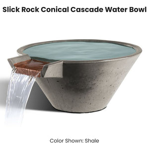 Slick Rock Conical Cascade Water Bowl Shale - Majestic Fountains