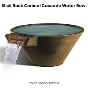 Slick Rock Conical Cascade Water Bowl Umber- Majestic Fountains